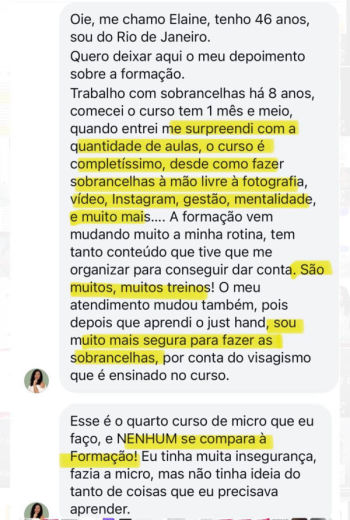 Depoimento de aluna FEN 1