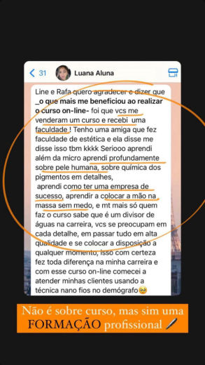 Depoimento de aluna FEN 5