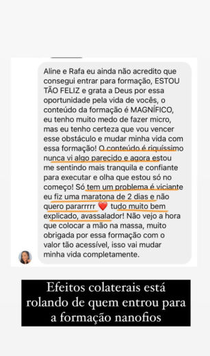 Depoimento de aluna FEN 6