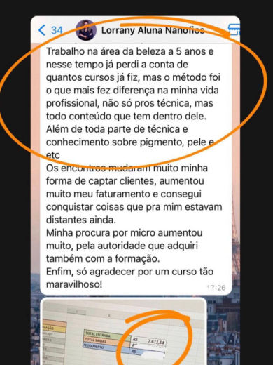 Depoimento de aluna FEN 17