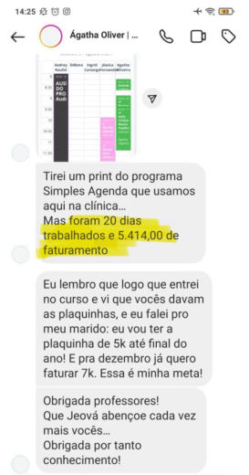 Depoimento de aluna FEN 24