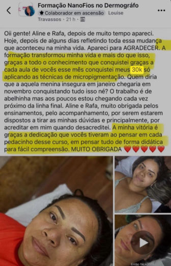 Depoimento de aluna FEN 25