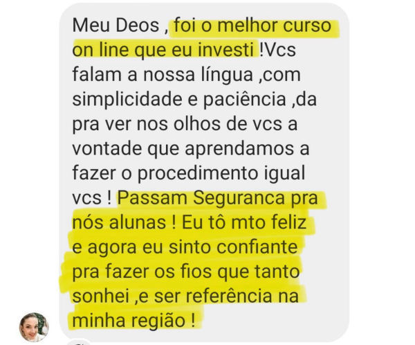 Depoimento de aluna FEN 27