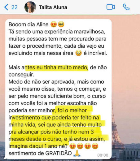 Depoimento de aluna FEN 30
