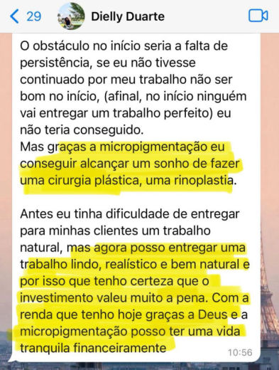 Depoimento de aluna FEN 36